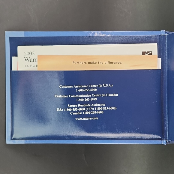 SATURN 2002 S-Series Owner's Handbook for SC1, SC2 Sedan - Picture 17 of 17